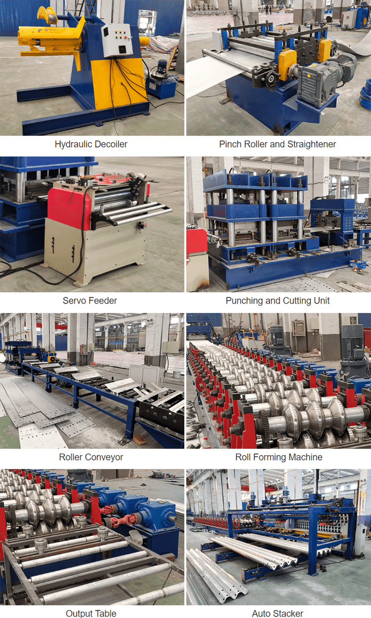 3 Waves Highway Guardrail Roll Forming Machine 5 roll forming machine Composition